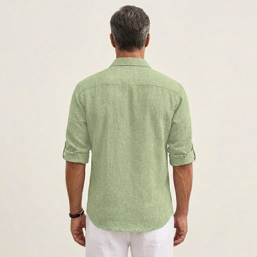 Enzo | Linen Henley Shirt