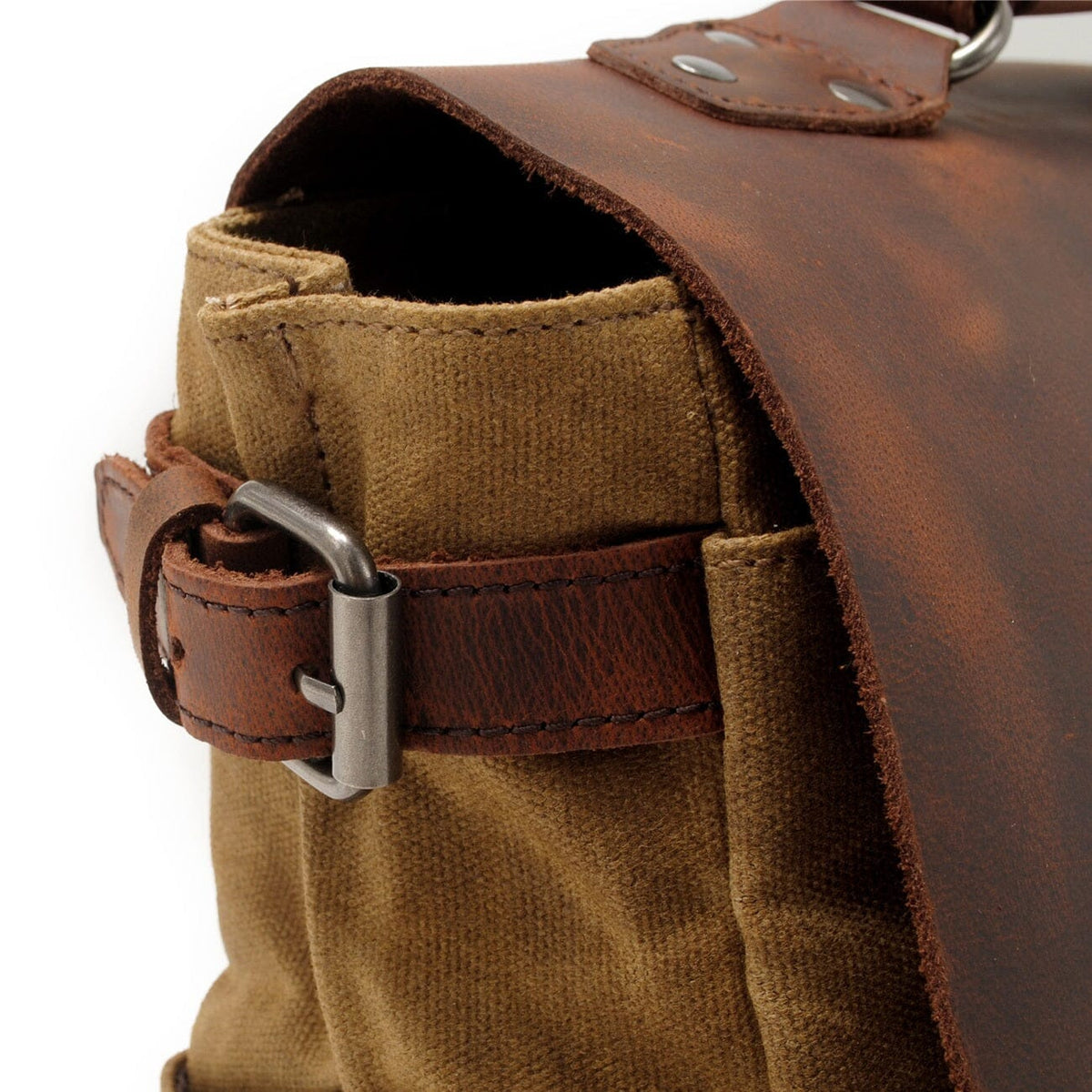 Alexander |  Vintage-Style Canvas Shoulder Bag | Real Leather