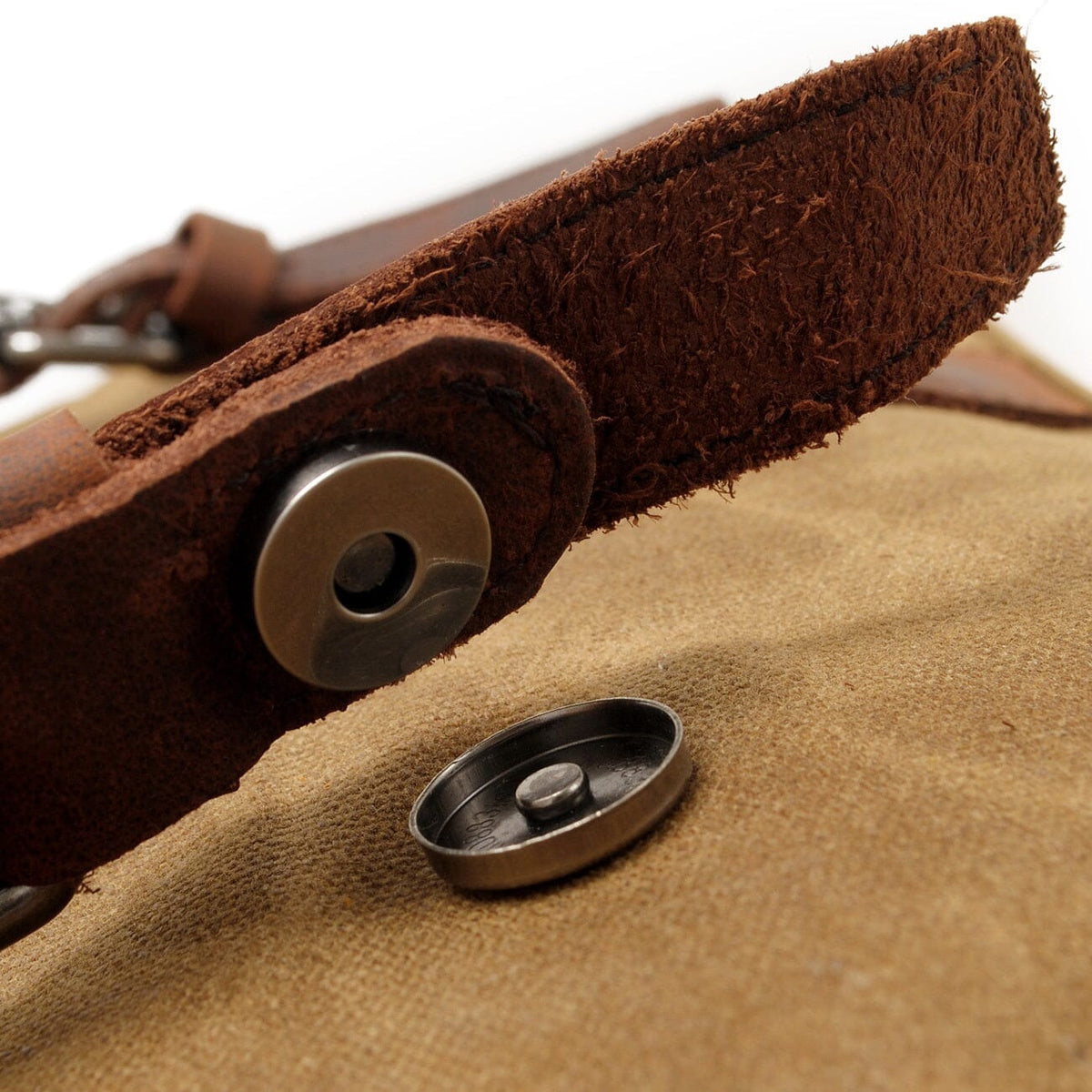 Alexander |  Vintage-Style Canvas Shoulder Bag | Real Leather