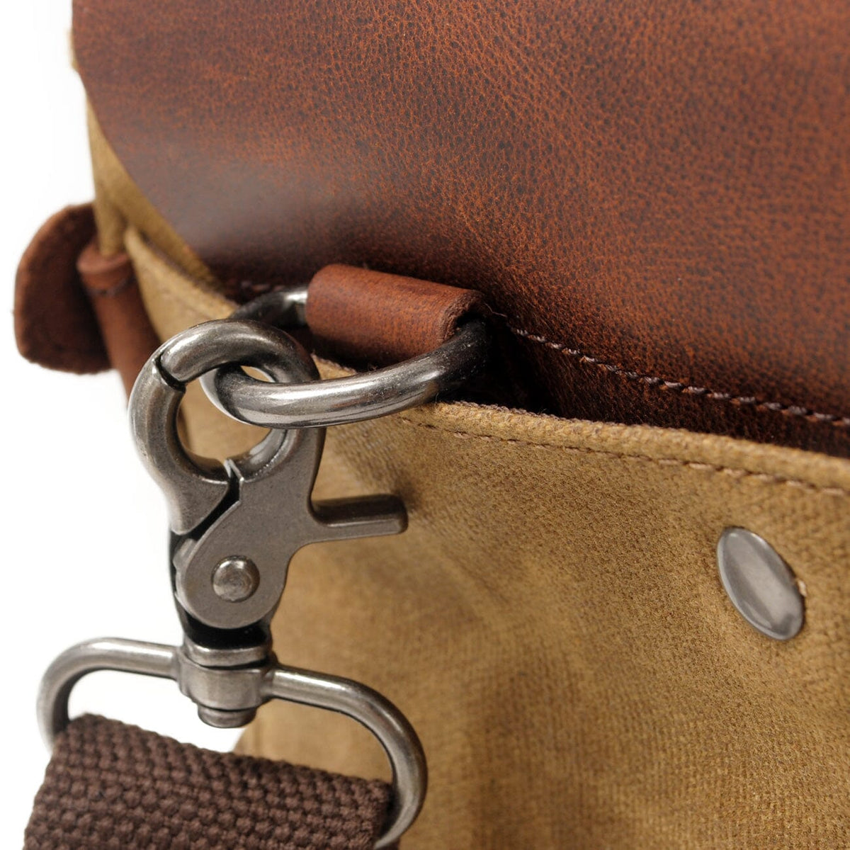 Alexander |  Vintage-Style Canvas Shoulder Bag | Real Leather