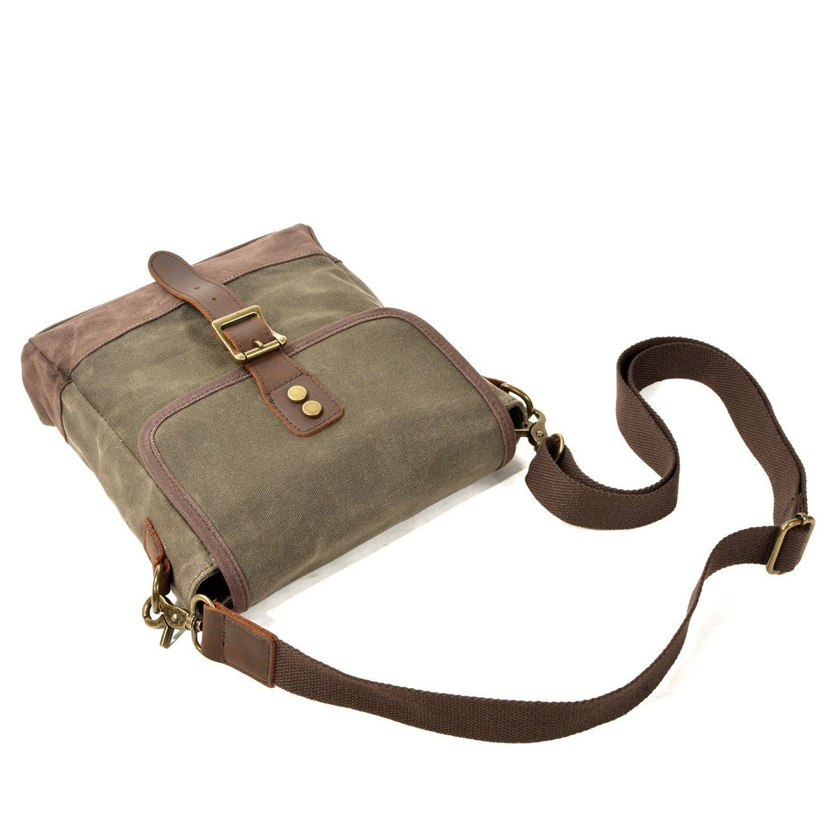 William | Small Canvas Shoulder Bag | Real Leather