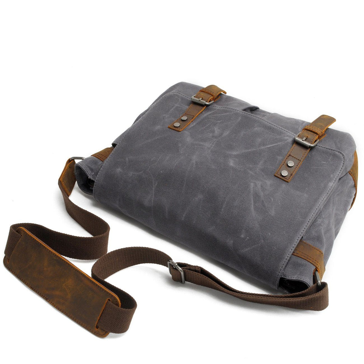 Joshua | Canvas Shoulder Bag | Real Leather