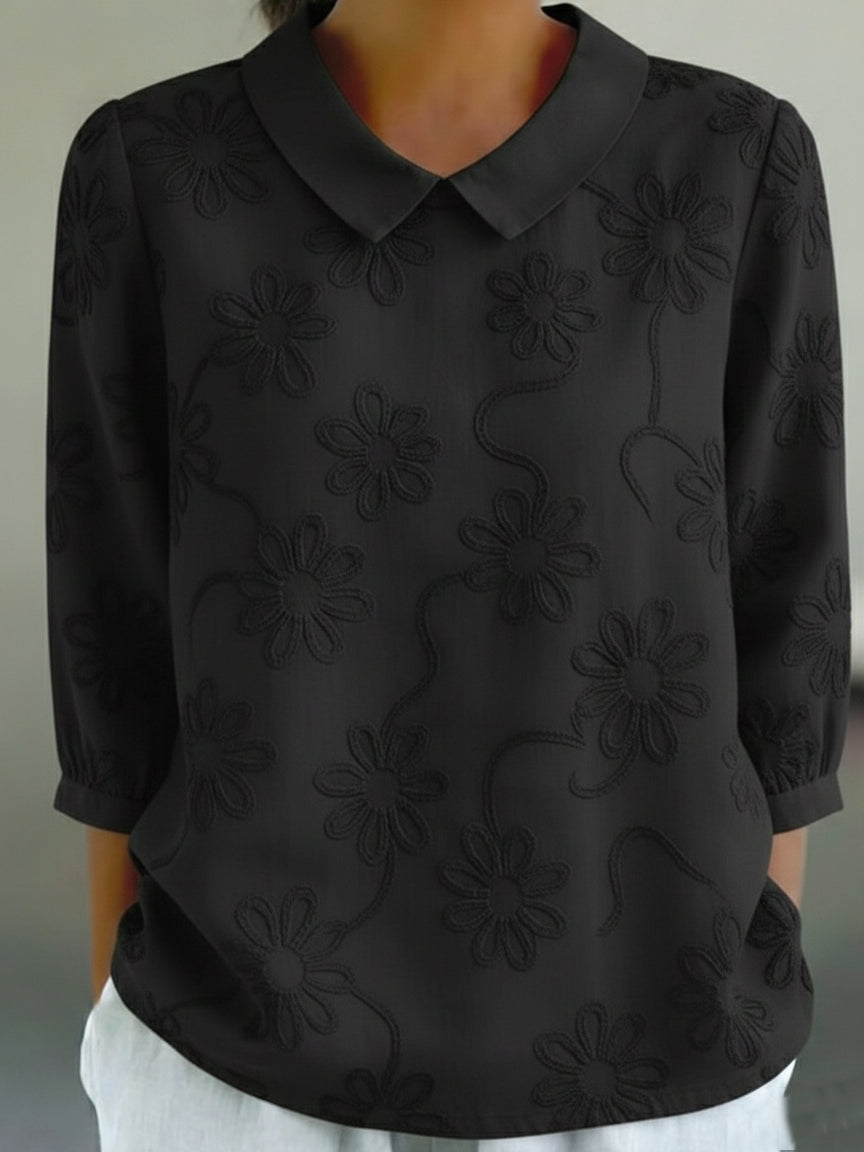 DAISY EMBROIDERED BLOUSE | SUNSHINE YELLOW