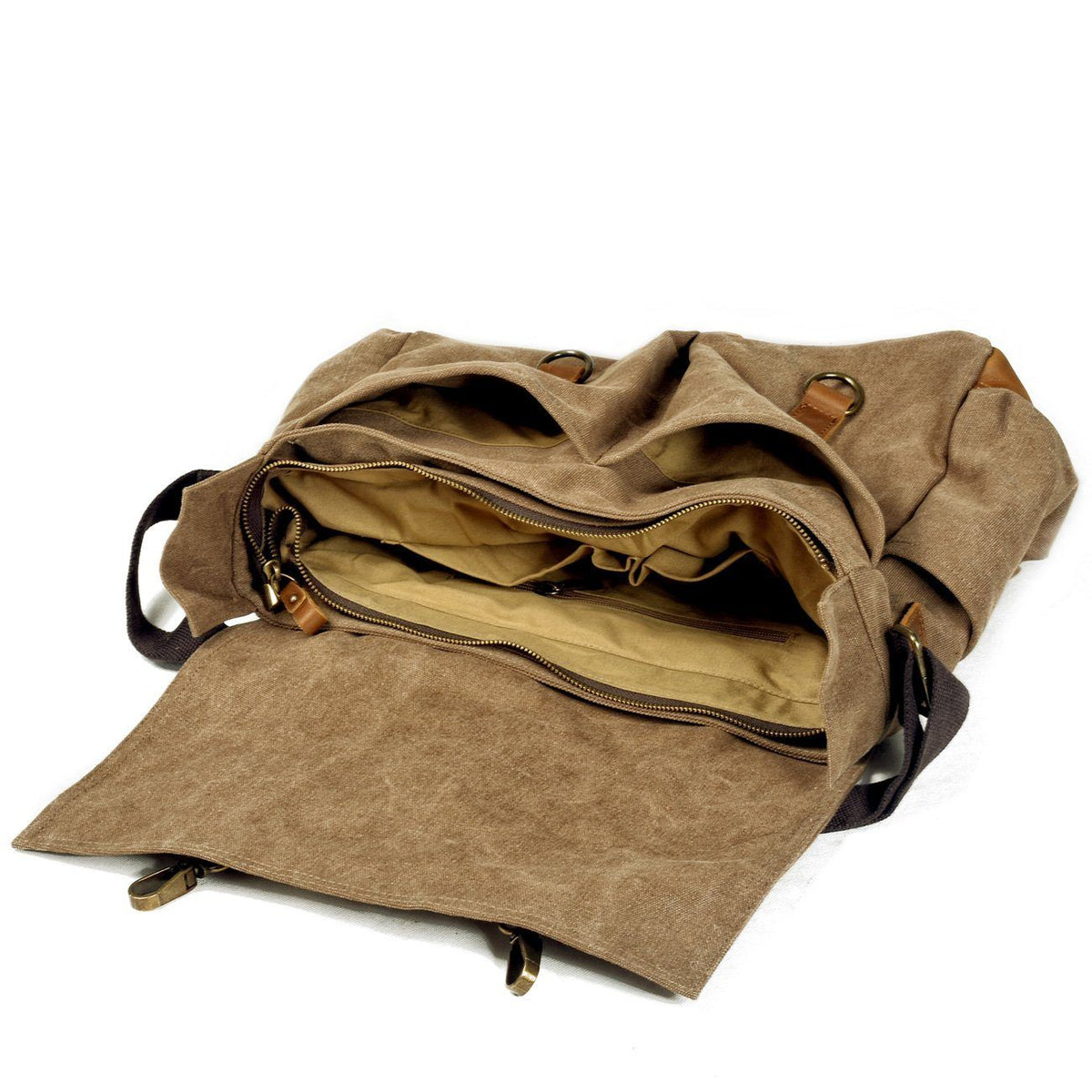 Scott | Waxed Canvas Leather Shoulder Bag | Real Leather