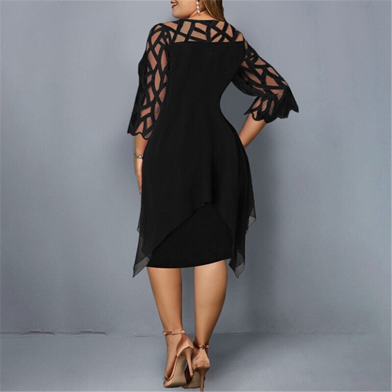 Kaycie | Chic Curvy Midi Dress