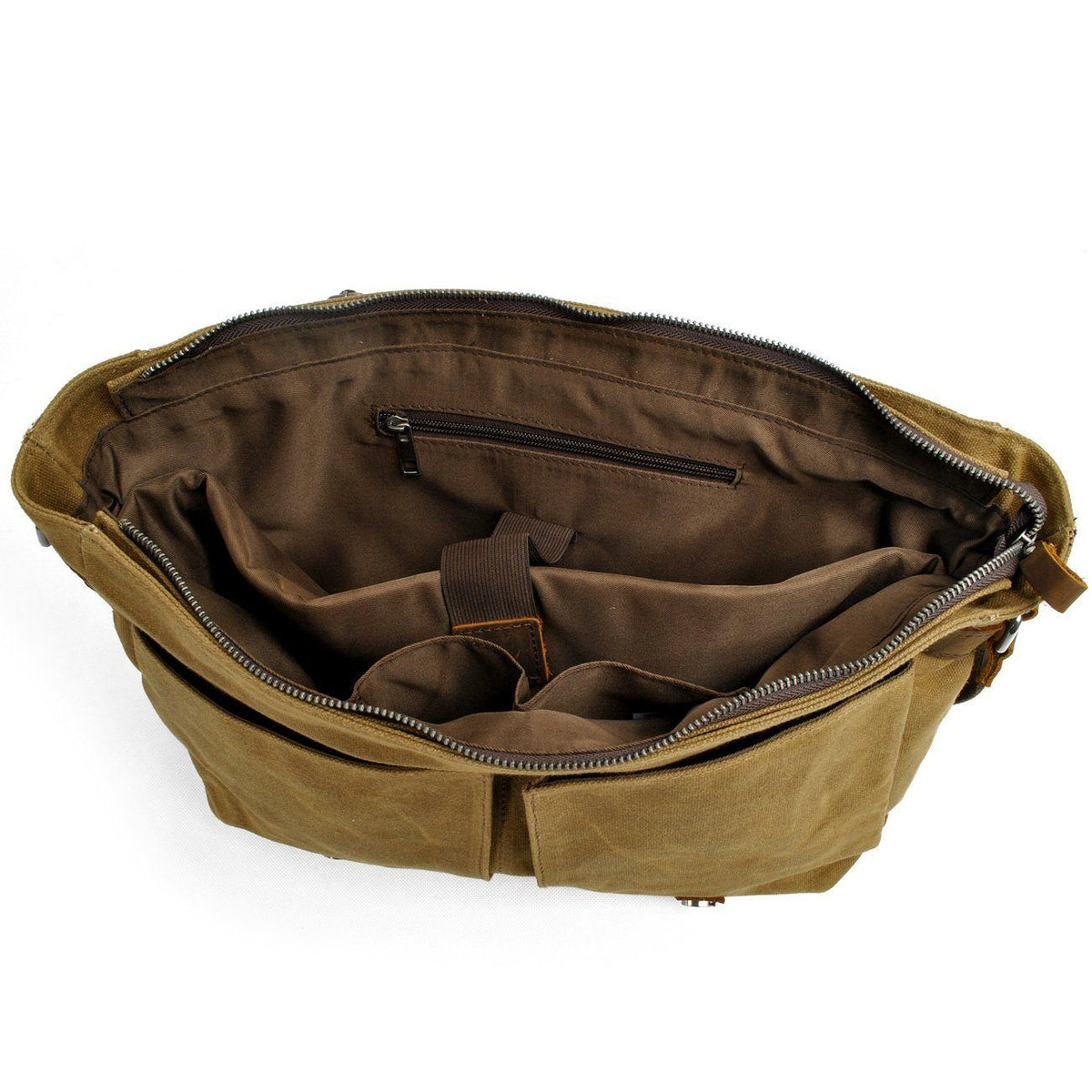 Joshua | Canvas Shoulder Bag | Real Leather