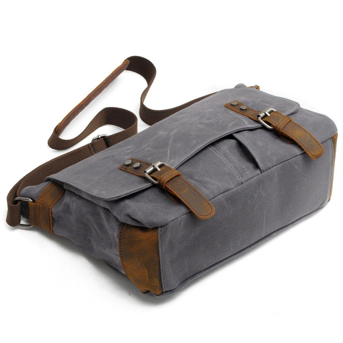 Joshua | Canvas Shoulder Bag | Real Leather