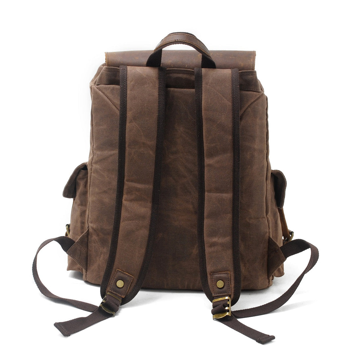 Jacob | Solid Waxed Canvas Backpack | Real Leather