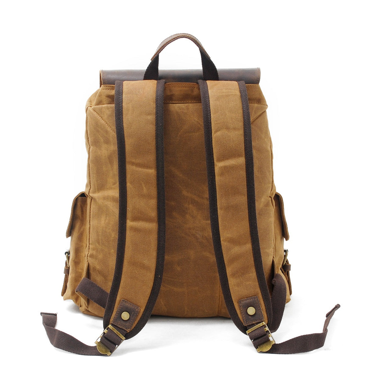 Jacob | Solid Waxed Canvas Backpack | Real Leather